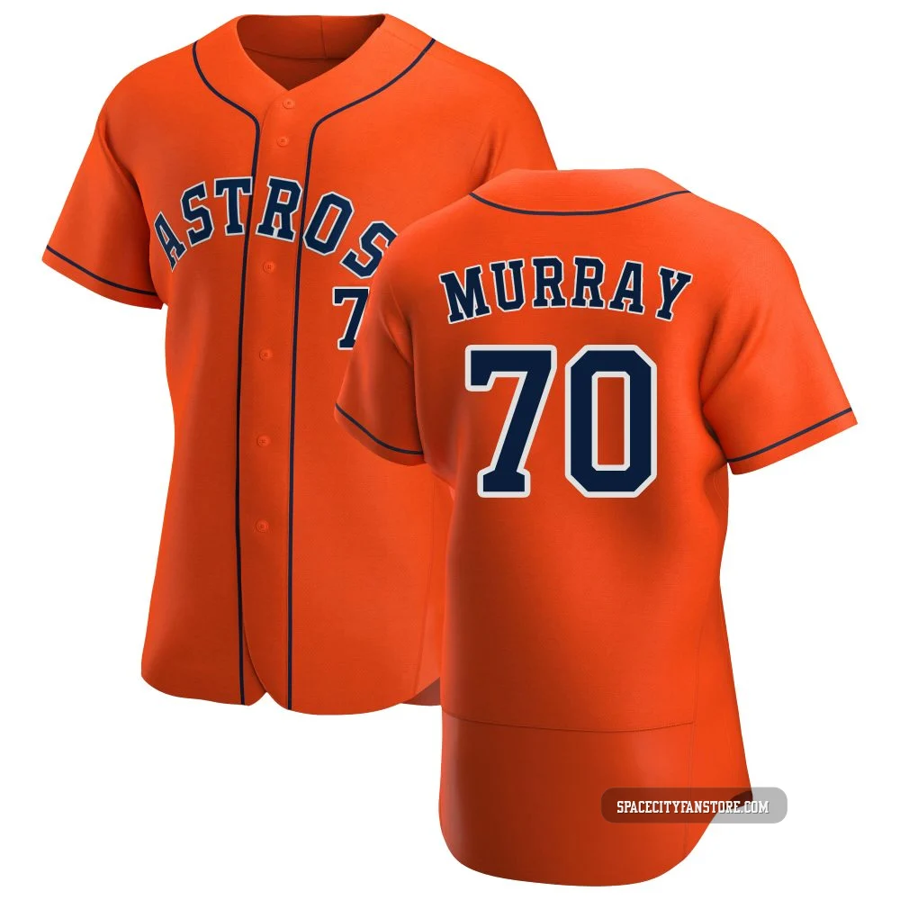 Men's Jayden Murray Houston Astros ＃70 Orange Authentic - Alternate Jersey