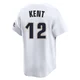 Men's Jeff Kent Houston Astros ＃12 White Limited - Throwback Cooperstown Collection Jersey