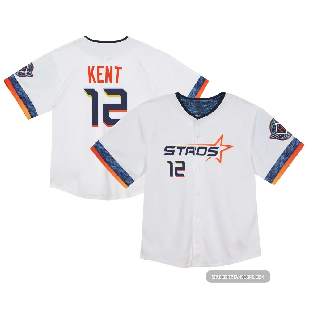 Men's Jeff Kent Houston Astros ＃12 White Limited - Toddler 2025 City Connect Jersey