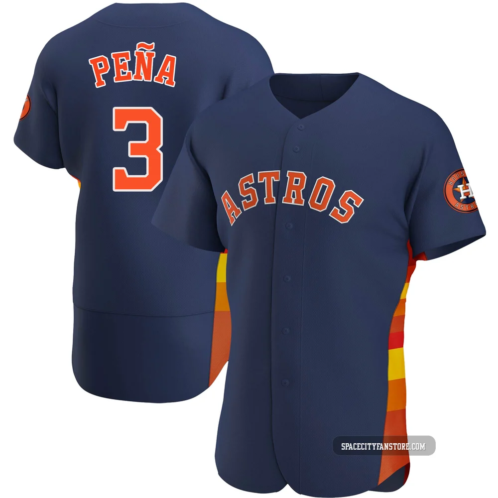 Men's Jeremy Pena Houston Astros ＃3 Navy Authentic - Alternate Jersey