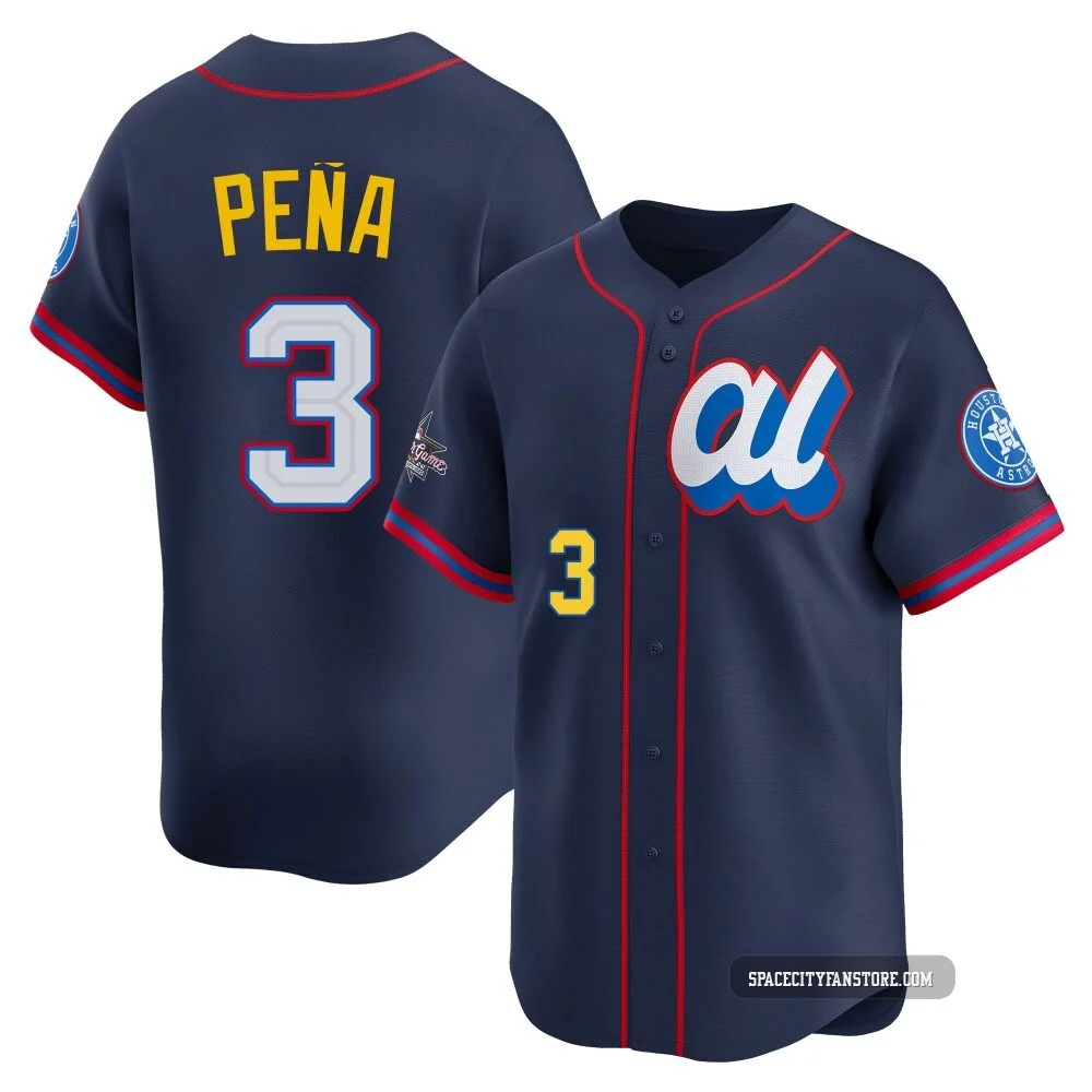 Men's Jeremy Pena Houston Astros ＃3 Navy Limited - American League 2025 All-Star Edition Jersey