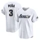 Men's Jeremy Pena Houston Astros ＃3 White Limited - Throwback Cooperstown Collection Jersey