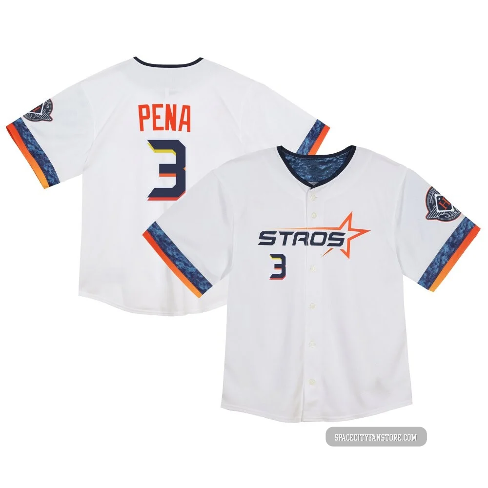 Men's Jeremy Pena Houston Astros ＃3 White Limited - Toddler 2025 City Connect Jersey