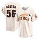 Men's Jim Bouton Houston Astros ＃56 Cream Limited - Throwback Cooperstown Collection Jersey