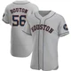 Men's Jim Bouton Houston Astros ＃56 Gray Authentic - Road Jersey