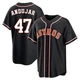 Men's Joaquin Andujar Houston Astros ＃47 Black Replica - Fashion Out Jersey