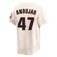 Men's Joaquin Andujar Houston Astros ＃47 Cream Limited - Throwback Cooperstown Collection Jersey