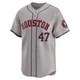 Men's Joaquin Andujar Houston Astros ＃47 Gray Limited - Away Jersey