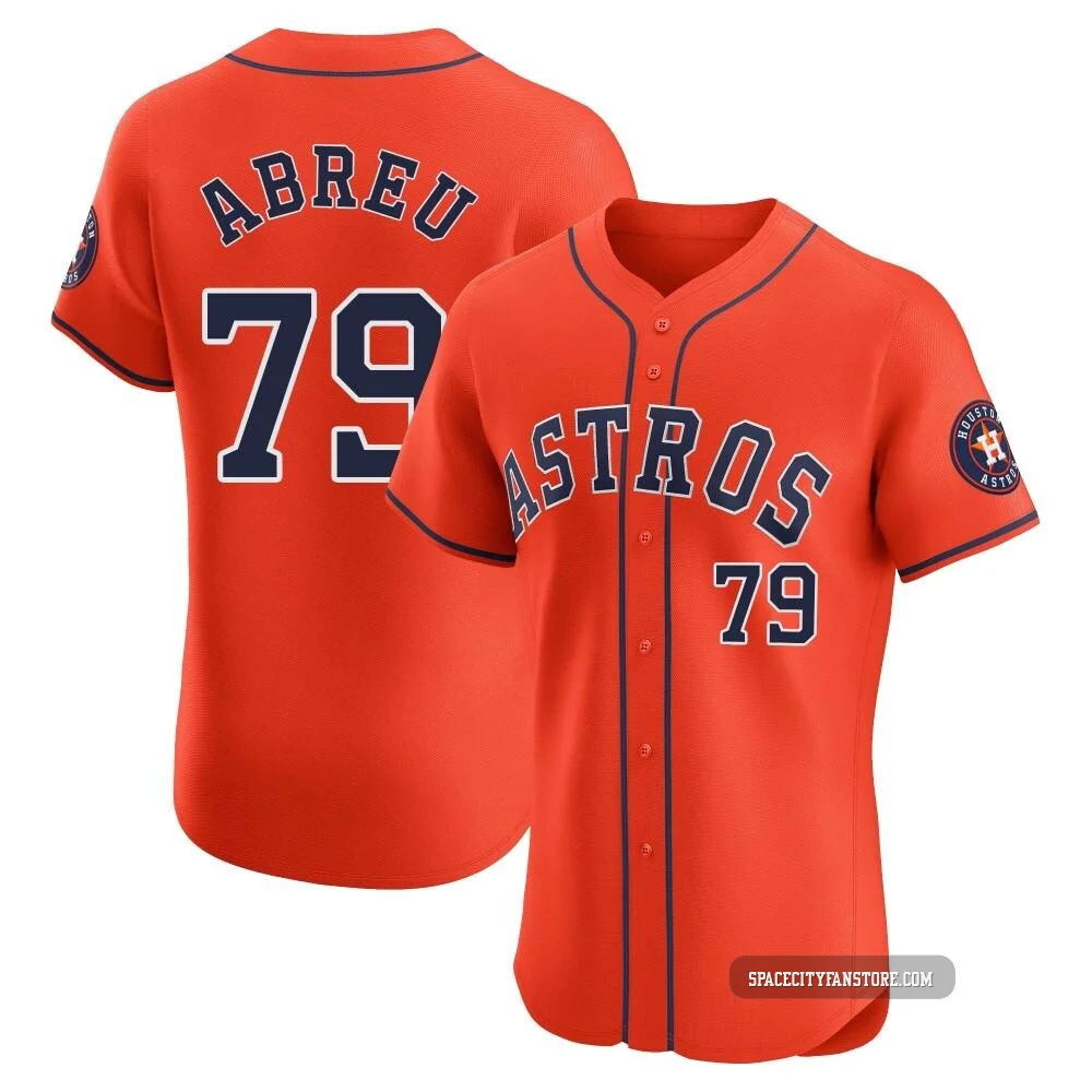 Men's Jose Abreu Houston Astros ＃79 Orange Elite - Alternate Vapor Premier Jersey