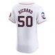 Men's J.R. Richard Houston Astros ＃50 White Elite - Home Patch Jersey