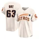 Men's Kaleb Ort Houston Astros ＃63 Cream Limited - Throwback Cooperstown Collection Jersey