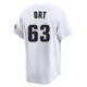 Men's Kaleb Ort Houston Astros ＃63 White Limited - Throwback Cooperstown Collection Jersey
