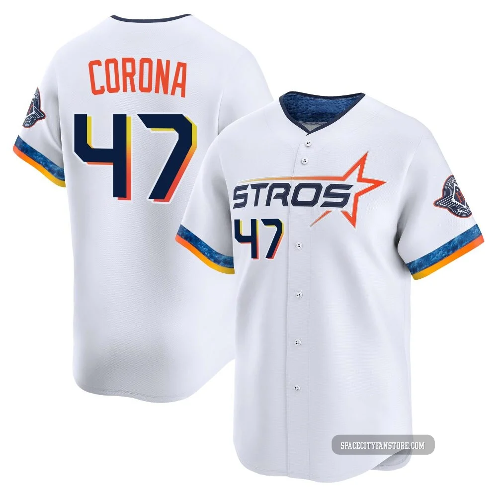 Men's Kenedy Corona Houston Astros ＃47 White Limited - 2025 City Connect Jersey