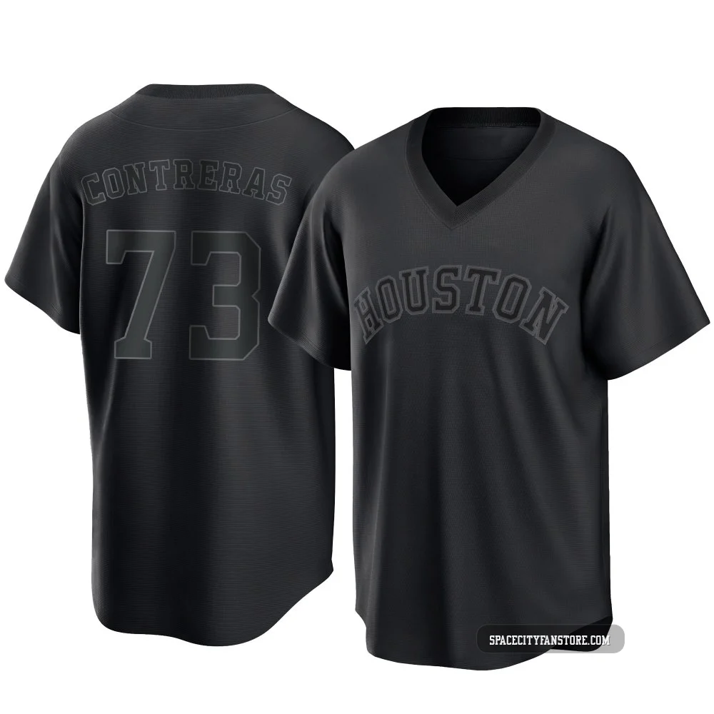 Men's Luis Contreras Houston Astros ＃73 Black Replica - Pitch Fashion Jersey