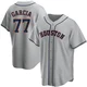 Men's Luis Garcia Houston Astros ＃77 Gray Replica - Road Jersey
