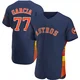 Men's Luis Garcia Houston Astros ＃77 Navy Authentic - Alternate Jersey