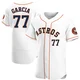 Men's Luis Garcia Houston Astros ＃77 White Authentic - Home Jersey