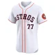 Men's Luis Garcia Houston Astros ＃77 White Elite - Home Jersey