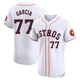 Men's Luis Garcia Houston Astros ＃77 White Elite - Home Patch Jersey