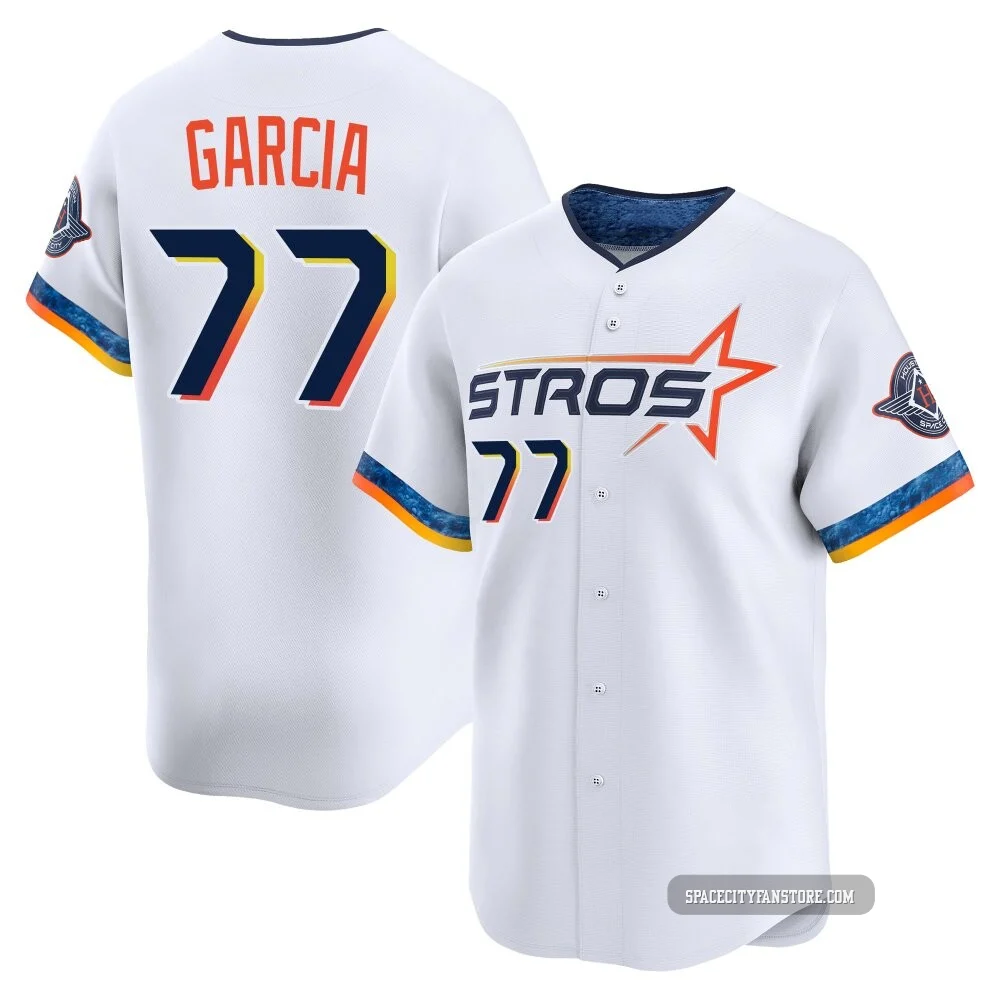 Men's Luis Garcia Houston Astros ＃77 White Limited - 2025 City Connect Jersey