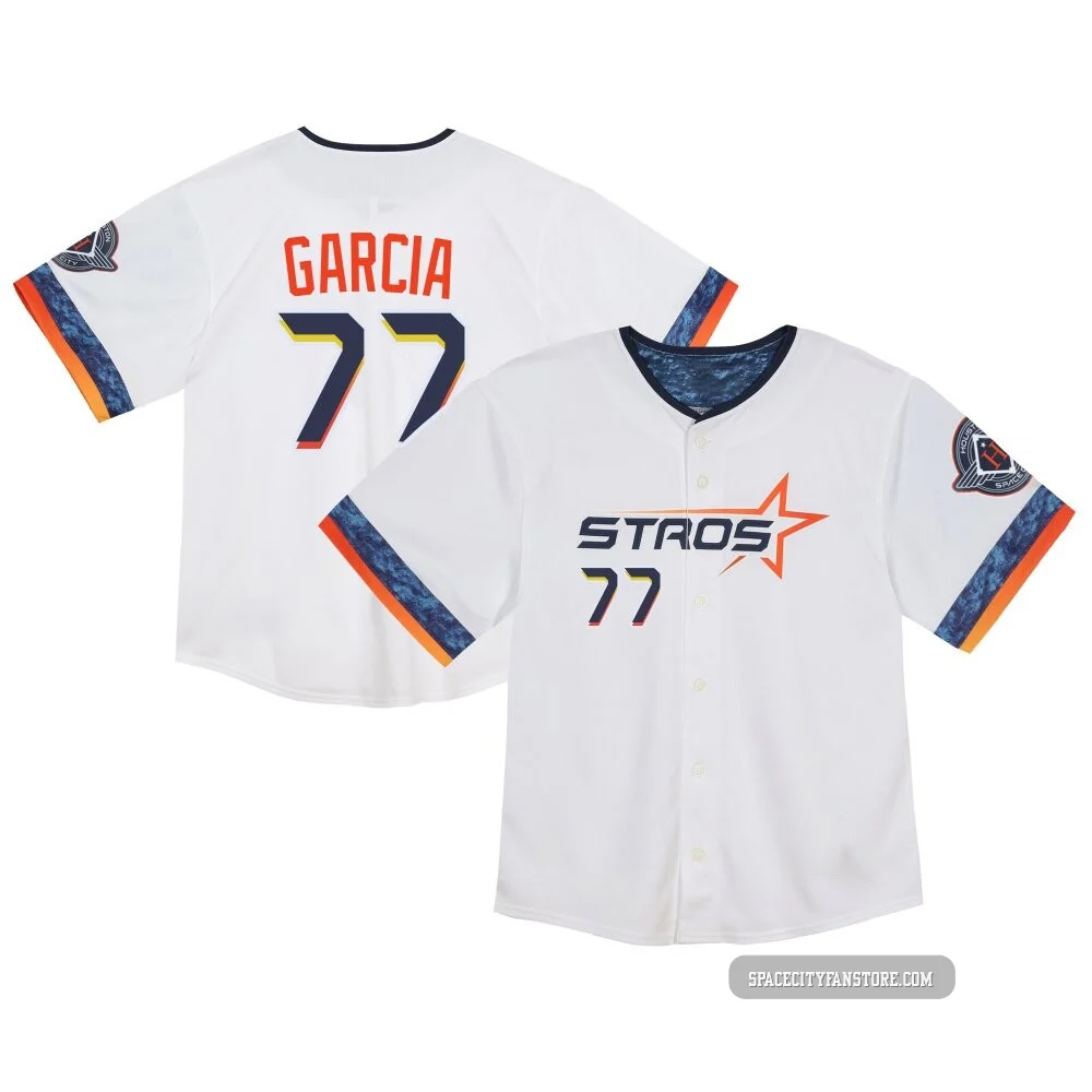 Men's Luis Garcia Houston Astros ＃77 White Limited - Toddler 2025 City Connect Jersey