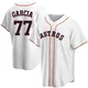 Men's Luis Garcia Houston Astros ＃77 White Replica - Home Jersey