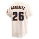 Men's Luis Gonzalez Houston Astros ＃26 Cream Limited - Throwback Cooperstown Collection Jersey