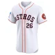 Men's Luis Gonzalez Houston Astros ＃26 White Elite - Home Patch Jersey