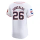 Men's Luis Gonzalez Houston Astros ＃26 White Elite - Home Patch Jersey