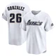 Men's Luis Gonzalez Houston Astros ＃26 White Limited - Throwback Cooperstown Collection Jersey