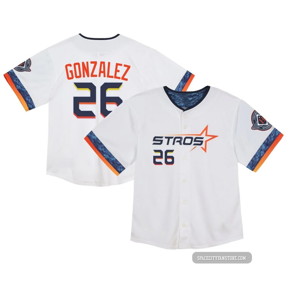 Men's Luis Gonzalez Houston Astros ＃26 White Limited - Toddler 2025 City Connect Jersey
