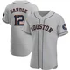 Men's Michael Sandle Houston Astros ＃12 Gray Authentic - Road Jersey