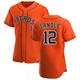 Men's Michael Sandle Houston Astros ＃12 Orange Authentic - Alternate Jersey