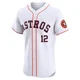 Men's Michael Sandle Houston Astros ＃12 White Elite - Home Jersey