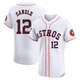 Men's Michael Sandle Houston Astros ＃12 White Elite - Home Patch Jersey