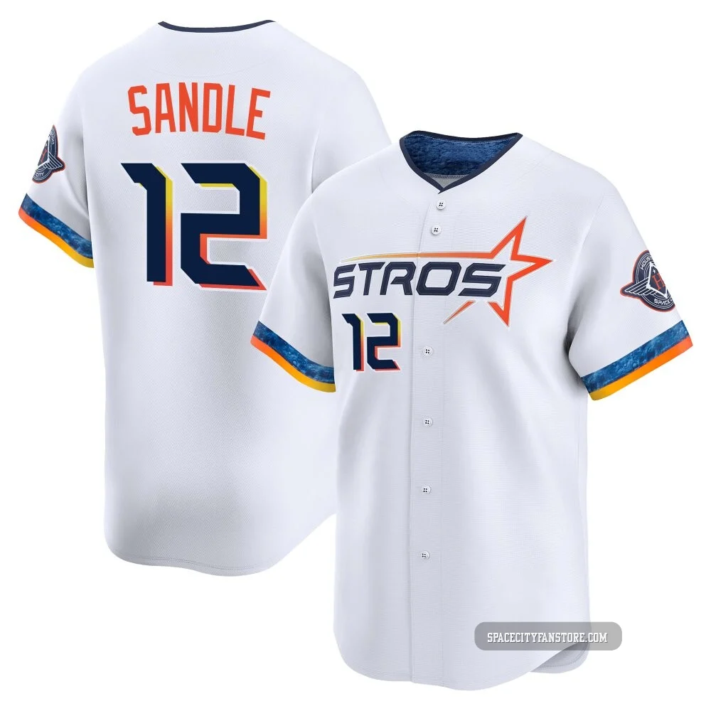 Men's Michael Sandle Houston Astros ＃12 White Limited - 2025 City Connect Jersey
