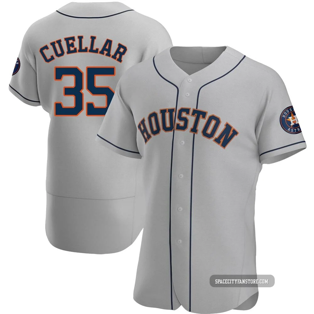 Men's Mike Cuellar Houston Astros ＃35 Gray Authentic - Road Jersey