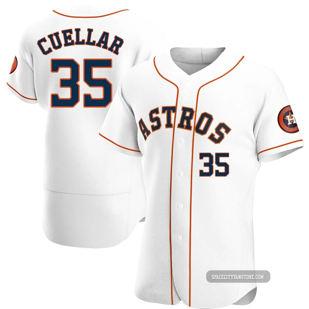 Men's Mike Cuellar Houston Astros ＃35 White Authentic - Home Jersey