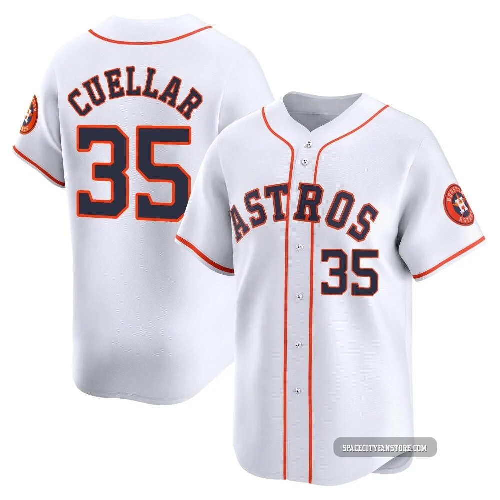 Men's Mike Cuellar Houston Astros ＃35 White Limited - Home Jersey