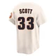 Men's Mike Scott Houston Astros ＃33 Cream Limited - Throwback Cooperstown Collection Jersey