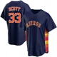 Men's Mike Scott Houston Astros ＃33 Navy Replica - Alternate Jersey