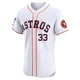 Men's Mike Scott Houston Astros ＃33 White Elite - Home Patch Jersey