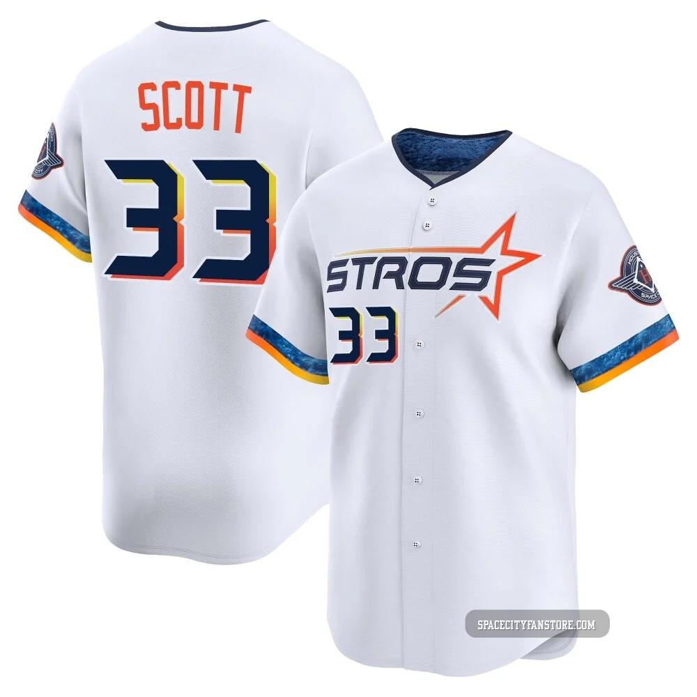 Men's Mike Scott Houston Astros ＃33 White Limited - 2025 City Connect Jersey