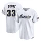 Men's Mike Scott Houston Astros ＃33 White Limited - Throwback Cooperstown Collection Jersey
