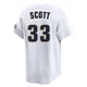 Men's Mike Scott Houston Astros ＃33 White Limited - Throwback Cooperstown Collection Jersey