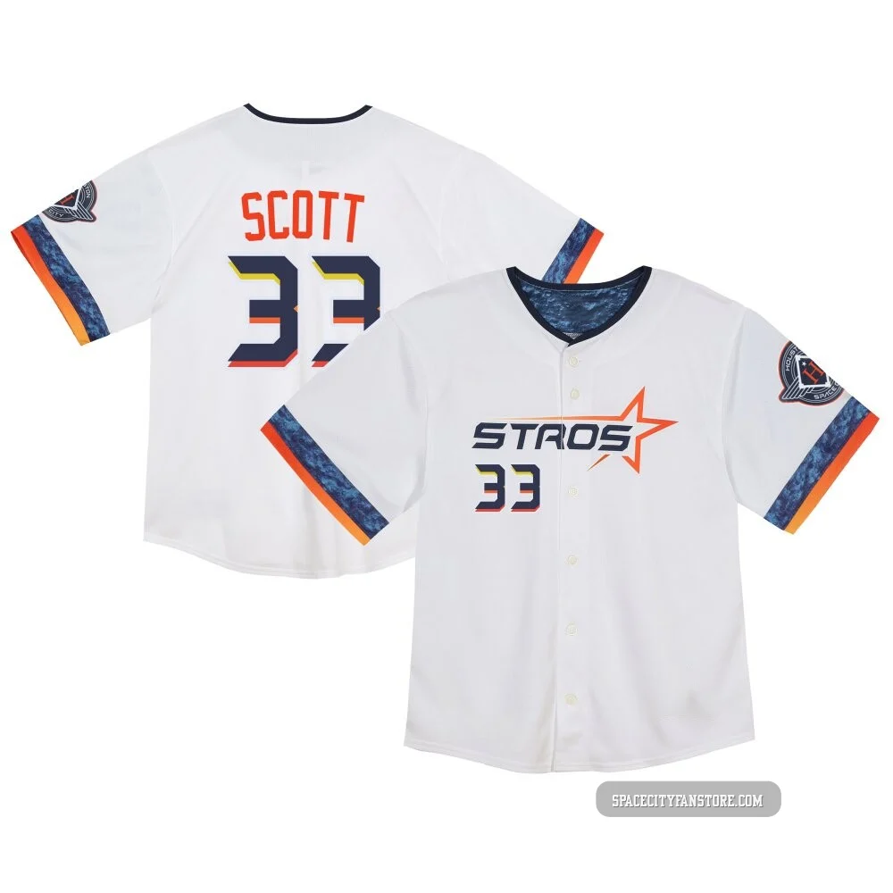 Men's Mike Scott Houston Astros ＃33 White Limited - Toddler 2025 City Connect Jersey