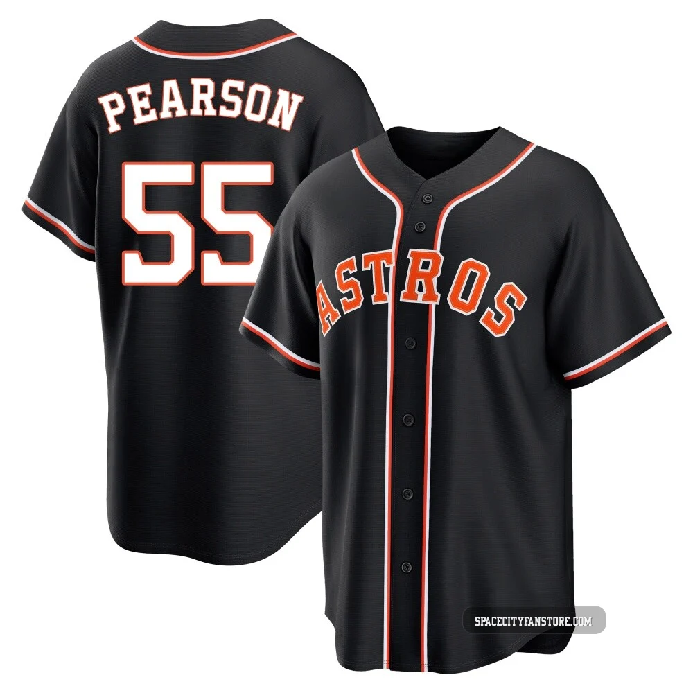 Men's Nate Pearson Houston Astros ＃55 Black Replica - Fashion Out Jersey