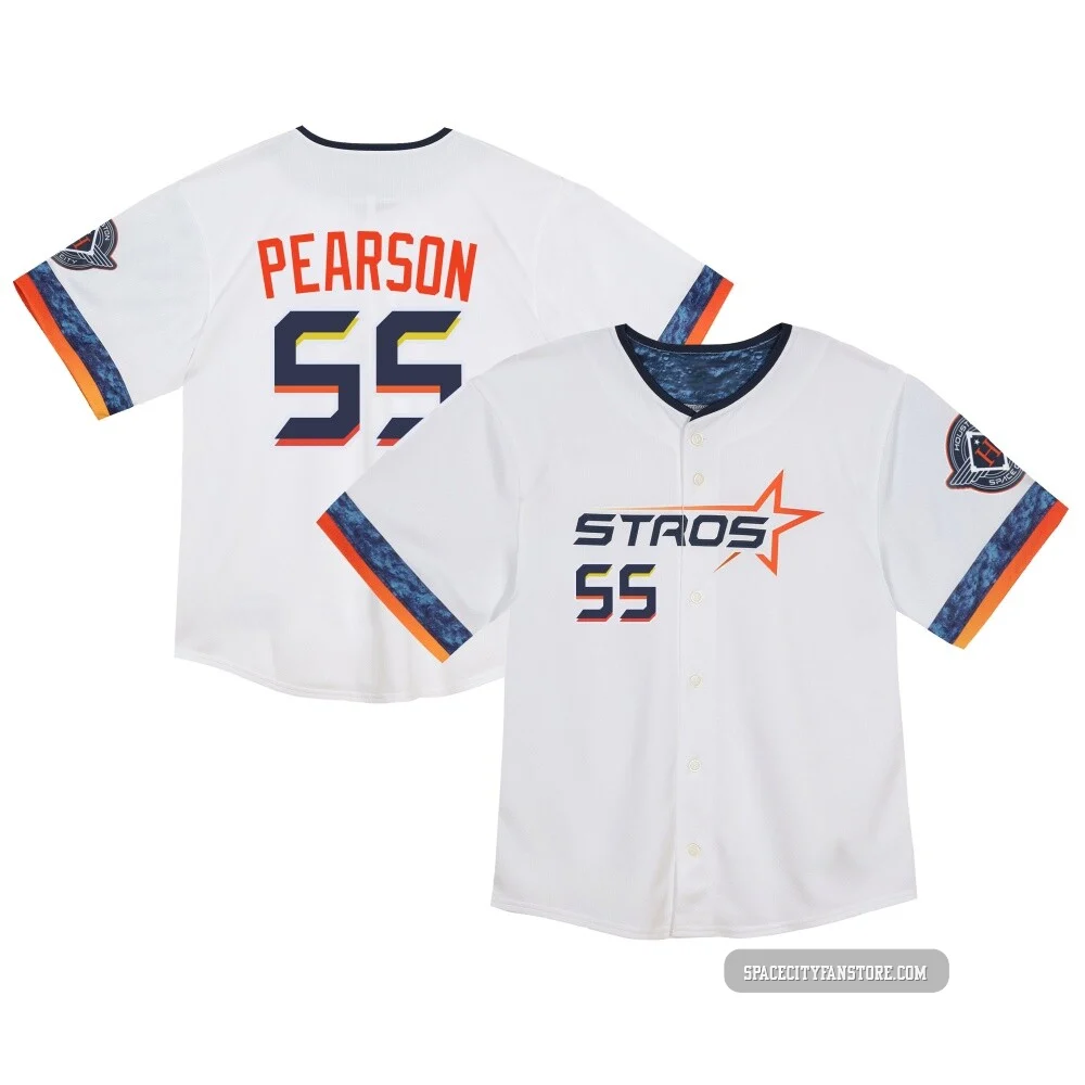 Men's Nate Pearson Houston Astros ＃55 White Limited - Toddler 2025 City Connect Jersey