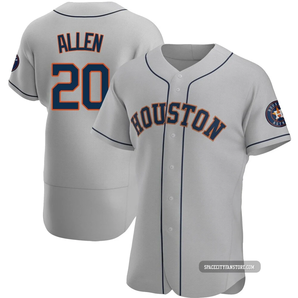 Men's Nick Allen Houston Astros ＃20 Gray Authentic - Road Jersey