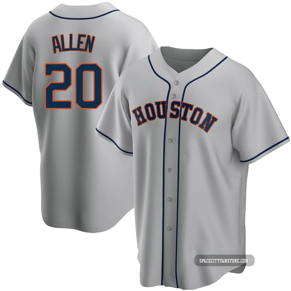 Men's Nick Allen Houston Astros ＃20 Gray Replica - Road Jersey